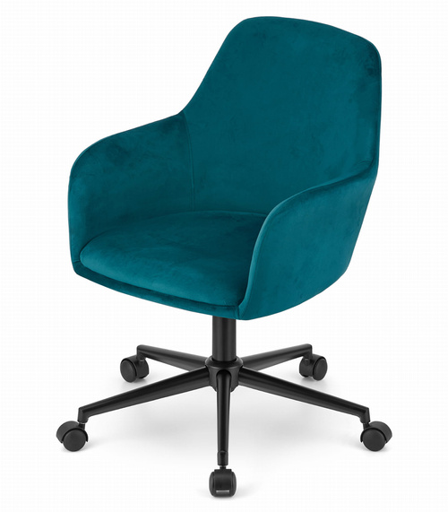 Fotel obrotowy NARNI - morska zieleń aksamit