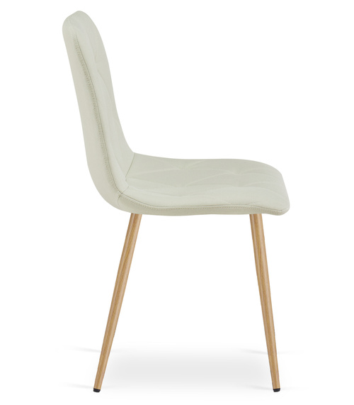 Krzesło LIBRA - beż materiał / nogi kolor drewna x 2