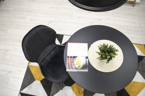 Krzesło TERNI - czarny aksamit x 1