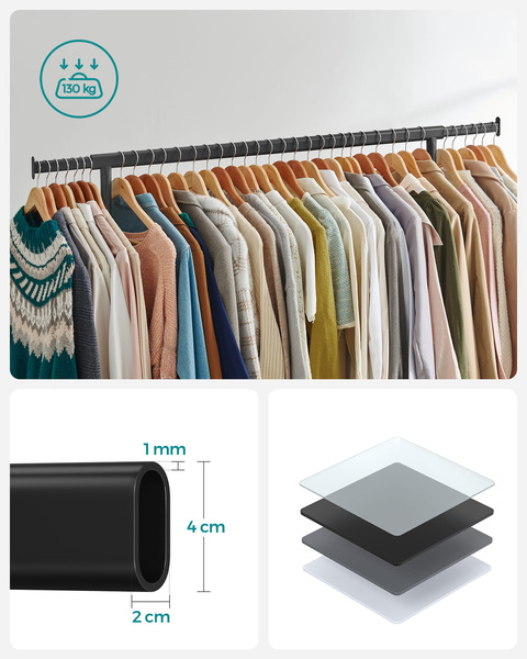 Wieszak na Ubrania na Kółkach - HSR011B01V1