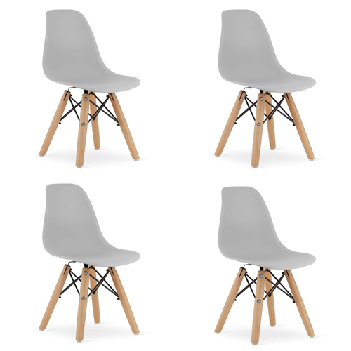 Krzesło ZUBI - szare x 4