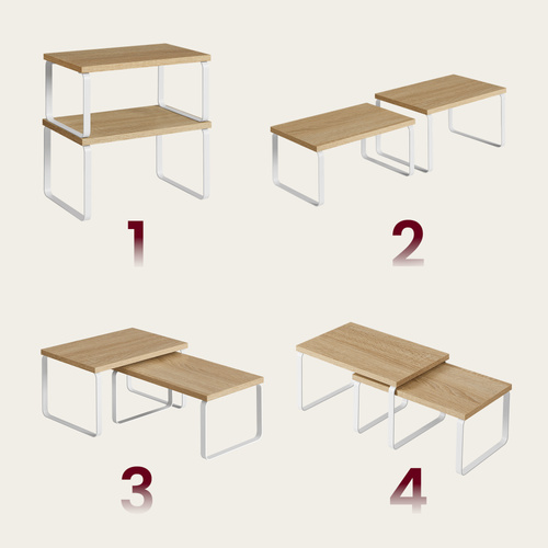 Półki kuchenne x2 - sonoma - KCS020W11