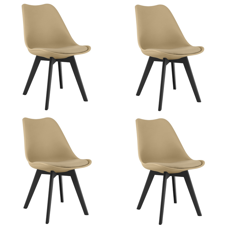 Krzesło MARK - ciemny beż / nogi czarne x 4