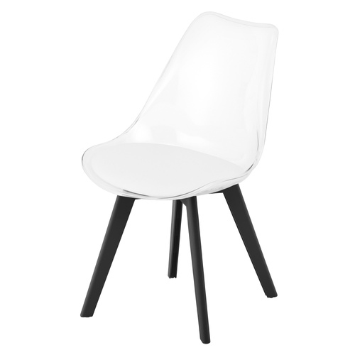 Krzesło MARK - przezroczyste / nogi czarne x 1