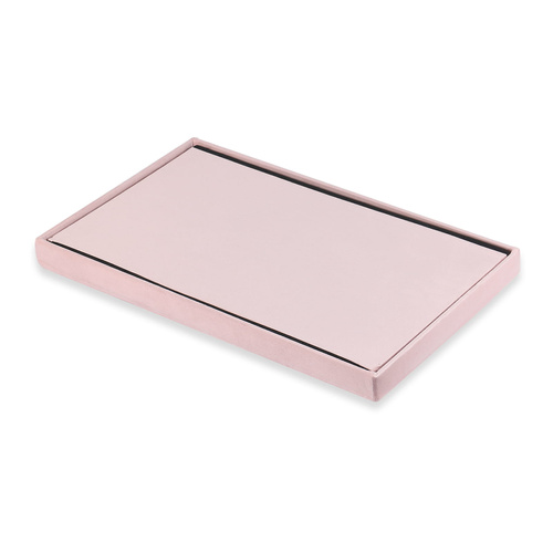 Pufa składana XL z guzikami - 60x38x38cm aksamit róż x 4