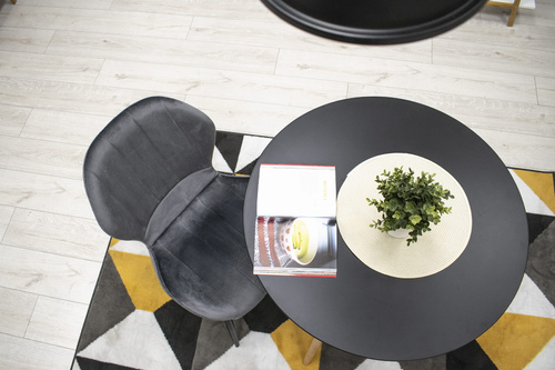 Krzesło TERNI - ciemny szary aksamit x 2