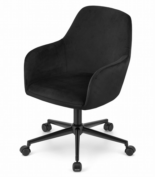 Fotel obrotowy NARNI - czarny aksamit