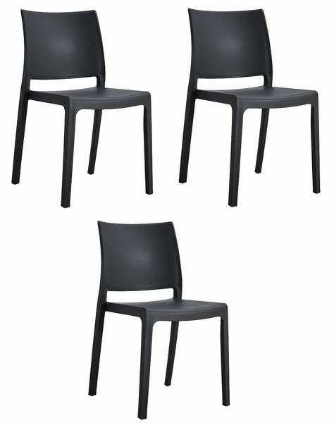 Krzesło KLEM - czarne x 3