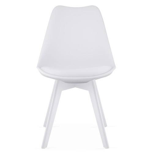 Krzesło MARK - białe / nogi białe x 3