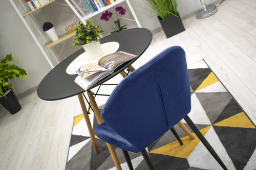 Krzesło TERNI - niebieski aksamit x 1