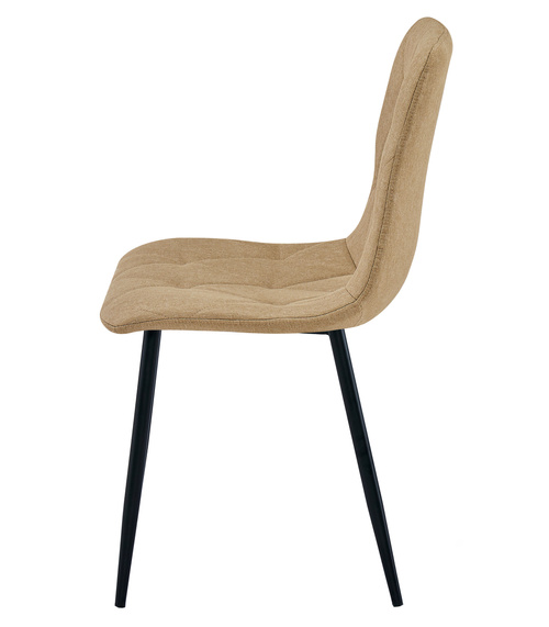 Krzesło LIBRA - brąz materiał / nogi czarne x 1