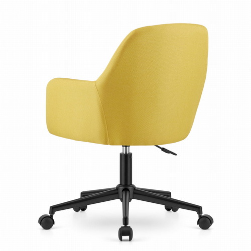 Fotel obrotowy NARNI - żółty materiał