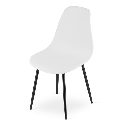 Krzesło WAT białe / nogi czarne x 2