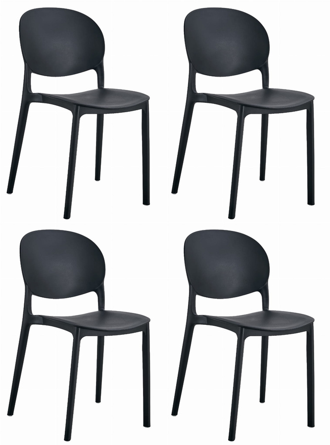 Krzesło RAWA - czarne x 4
