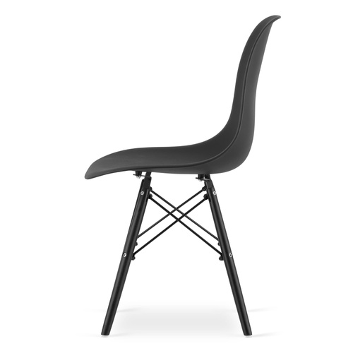 Zestaw stół prostokątny TESSA 120x60 rustykalny + 4 krzesła OSAKA czarne