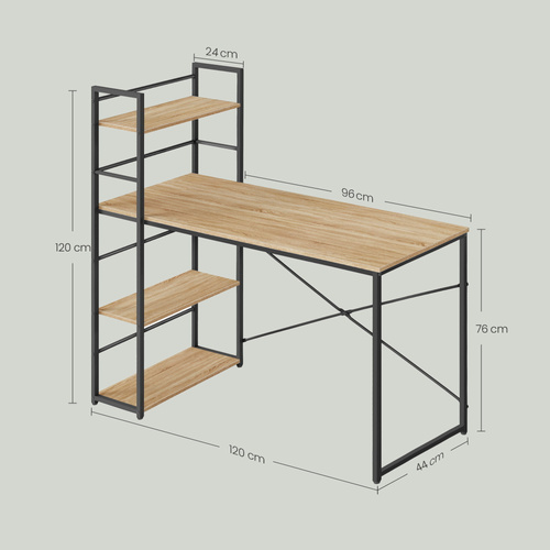 Biurko Komputerowe MAX 4.0 - sonoma / nogi czarne