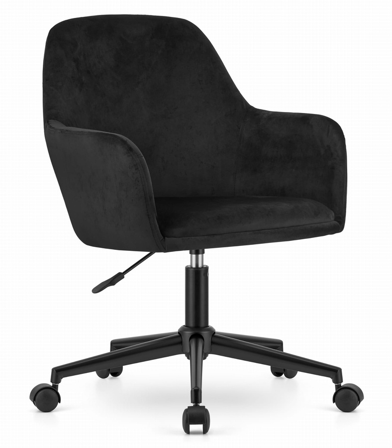 Fotel obrotowy NARNI - czarny aksamit