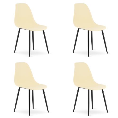 Krzesło WAT kremowe / nogi czarne x 4