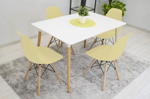 Krzesło OSAKA kremowe / nogi naturalne x 4