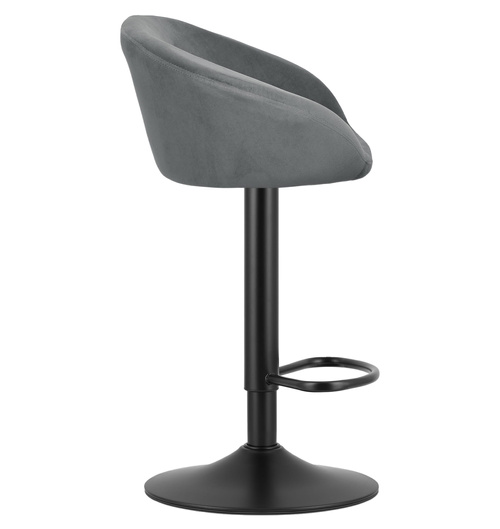 Hoker EAST - aksamit szary / baza czarna x 2