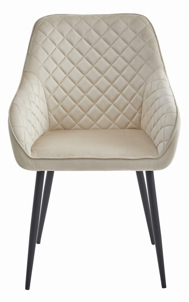 Krzesło NUGAT - beż aksamit / nogi czarne x 1