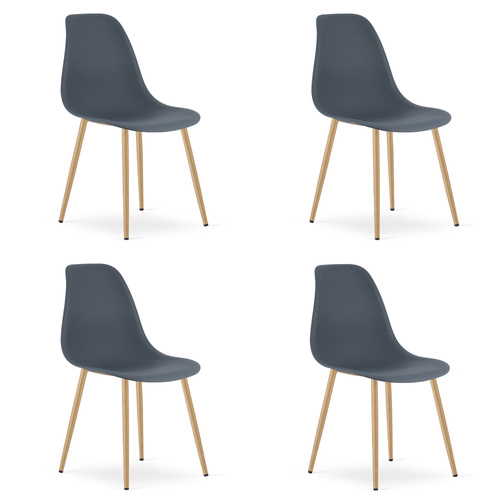 Krzesło WAT dark slate / nogi naturalne x 4