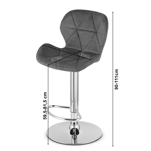 Hoker WEST - aksamit granatowy / baza chrom