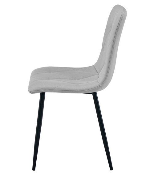 Krzesło LIBRA - jasny szary materiał / nogi czarne x 1