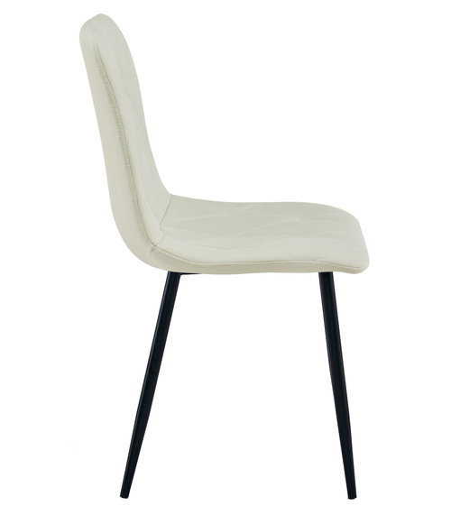 Krzesło LIBRA - beż materiał / nogi czarne x 2