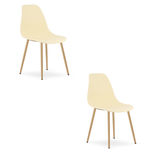 Krzesło WAT kremowe / nogi naturalne x 2