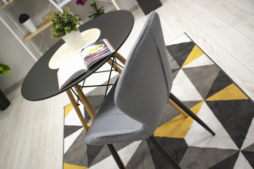 Krzesło TERNI - ciemny szary aksamit x 3