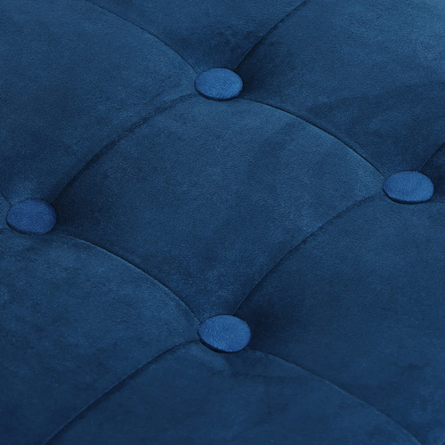 Pufa składana L z guzikami - 38x38x38cm aksamit granat
