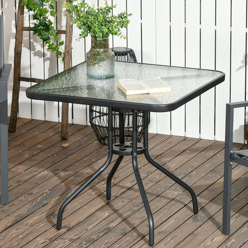 Stół kwadratowy ISLAND 60cm + 2x Krzesło SOFIA czarne