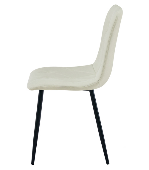 Krzesło LIBRA - beż materiał / nogi czarne x 2