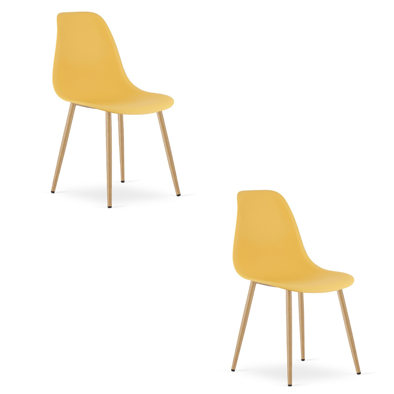 Krzesło WAT musztarda / nogi naturalne x 2