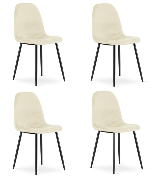 Krzesło COMO - beż aksamit x 4