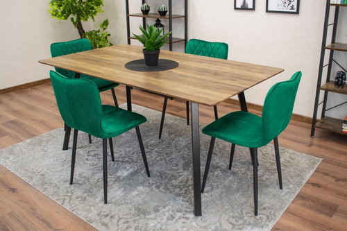 Krzesło FOX - ciemna zieleń aksamit x 1