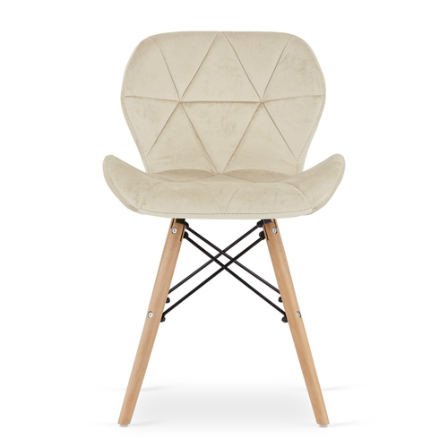 Krzesło LAGO Aksamit - beż x 2
