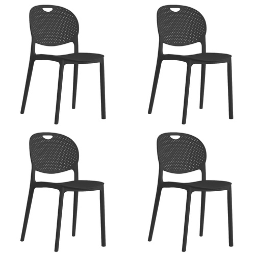 Krzesło LUMA - czarne x 4