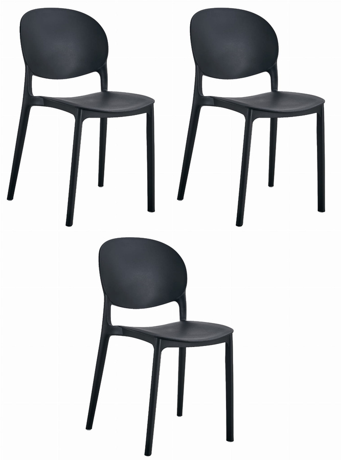 Krzesło RAWA - czarne x 3