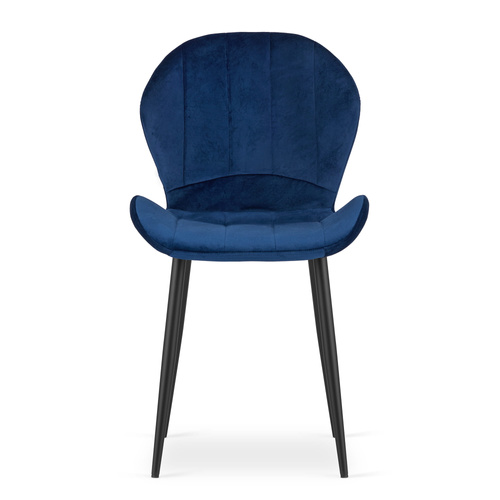 Krzesło TERNI - niebieski aksamit x 3
