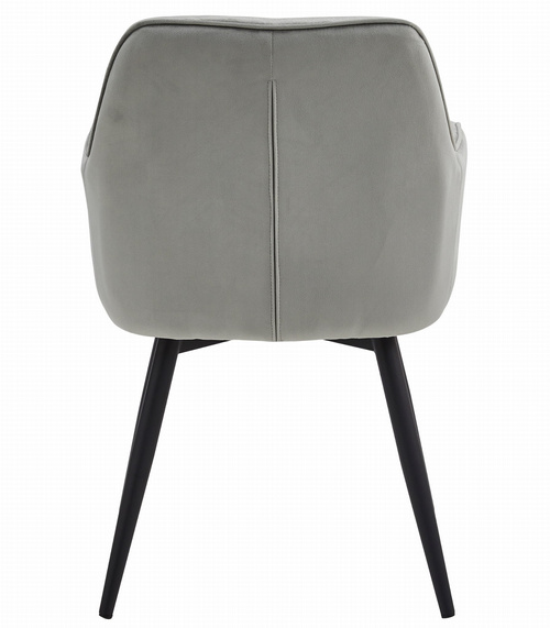 Krzesło JORK360 - aksamit srebrno-szary / nogi czarne x 2