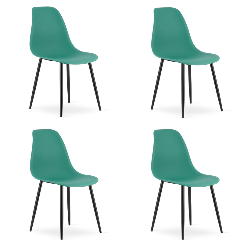 Krzesło WAT zielone / nogi czarne x 4