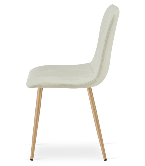 Krzesło LIBRA - beż materiał / nogi kolor drewna x 4