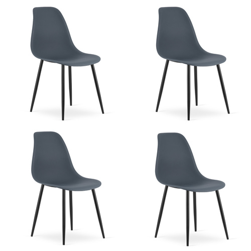 Krzesło WAT dark slate / nogi czarne x 4