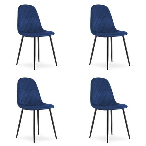 Krzesło ASTI - granat aksamit x 4