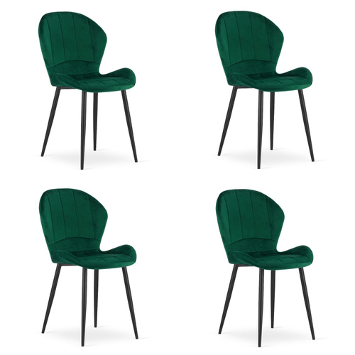 Krzesło TERNI - zielony aksamit x 4