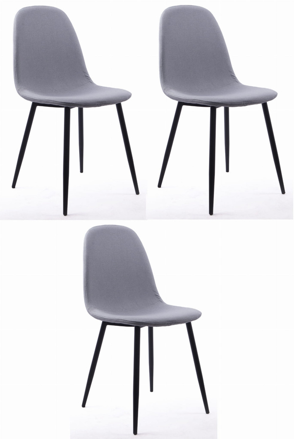 Krzesło DART - jasno-szare / nogi czarne x 3