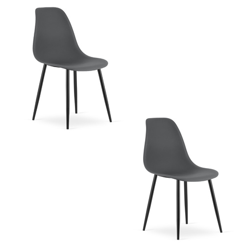 Krzesło WAT ciemnoszare / nogi czarne x 2