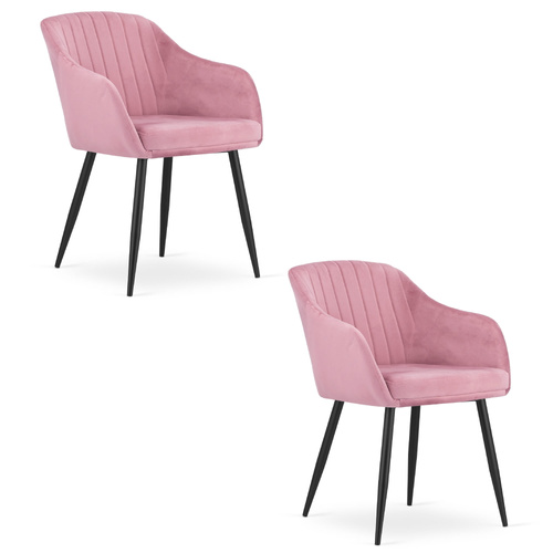 Krzesło DAXO - róż aksamit x 2